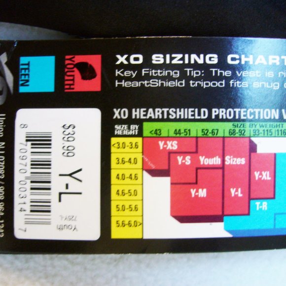 XO HeartShield Youth Baseball Protection Shirt - Picture 8 of 8